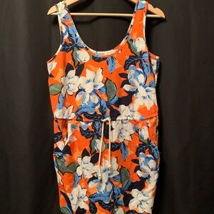 GAP Floral Dress in Orange and Blue